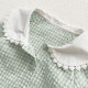3-18M Baby Long Sleeve Doll Collar Plaid Bodysuit  Baby Clothes   