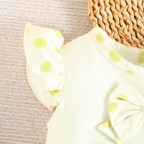 3-24M Baby Girls Animal Print Flying Sleeve Jumpsuit  Baby Clothing   