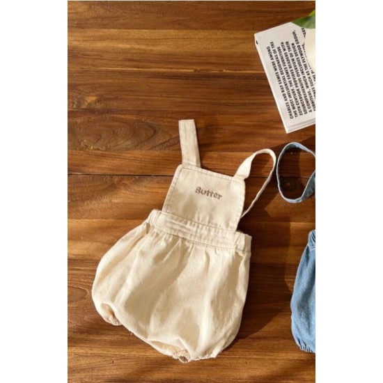 3-18M Baby Letter Denim Overalls  Baby Clothing   