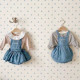 3-18M Baby Letter Denim Overalls  Baby Clothing   