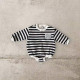 3-18M Baby Striped Pocket Long Sleeve Bodysuit  Girls Clothes   