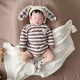 3-18M Baby Striped Pocket Long Sleeve Bodysuit  Girls Clothes   
