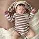 3-18M Baby Striped Pocket Long Sleeve Bodysuit  Girls Clothes   