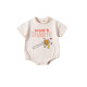 3-18M Baby Cartoon Letter Print Short Sleeves Bodysuit  Baby Clothes   