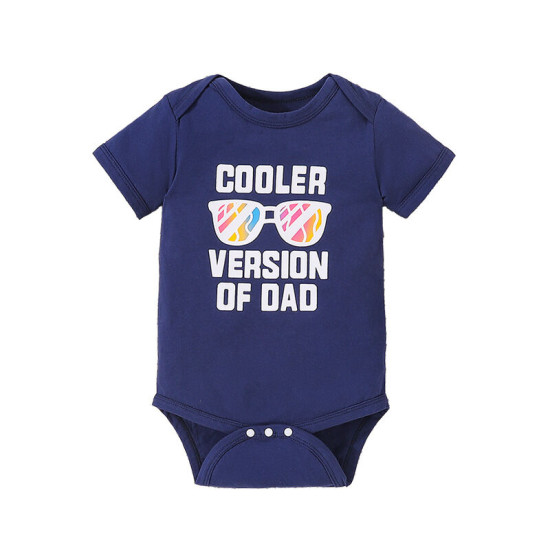 0-18M Baby Letter Print Short Sleeve Bodysuit  Baby Boutique Clothing   