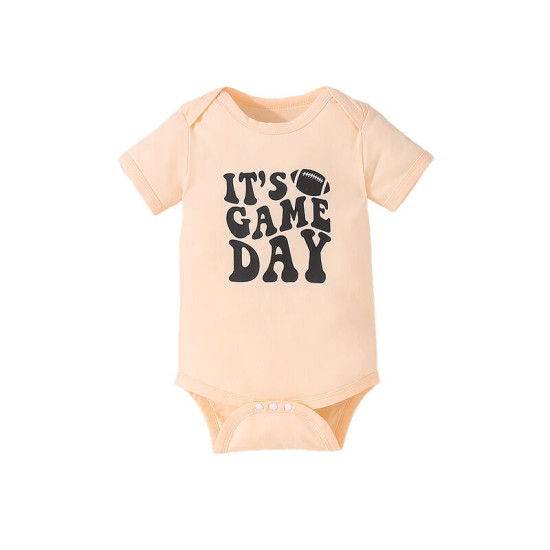 0-18M Baby Short Sleeve Letter Print Bodysuit  Baby Boutique Clothing   