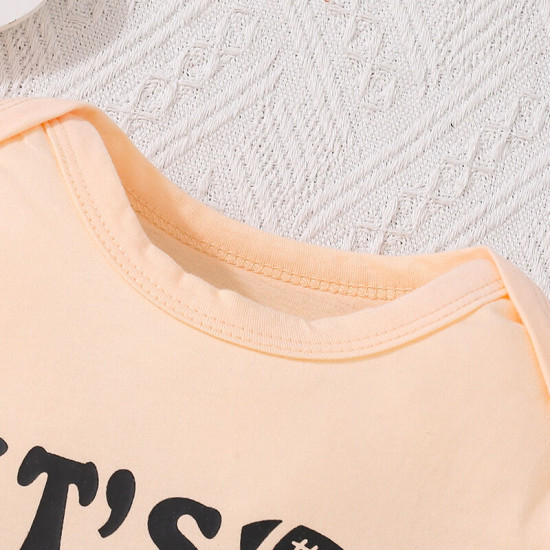 0-18M Baby Short Sleeve Letter Print Bodysuit  Baby Boutique Clothing   