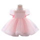 9M-4Y Toddler Girls Puff Sleeve Mesh Party Dresses  Girls Clothes   