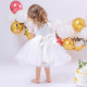 9M-4Y Toddler Girls Puff Sleeve Mesh Party Dresses  Girls Clothes   