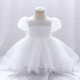 9M-4Y Toddler Girls Puff Sleeve Mesh Party Dresses  Girls Clothes   
