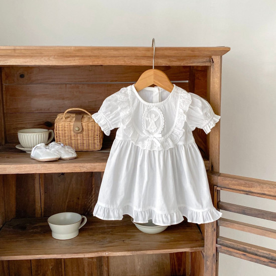 3M-3Y Baby Girls White Dresses  Baby Clothing   