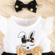 6M-3Y Baby Girls Rabbit Print Mesh Dresses With Headband  Baby Clothing   