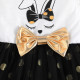 6M-3Y Baby Girls Rabbit Print Mesh Dresses With Headband  Baby Clothing   
