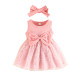 3-24M Baby Girls Bow Mesh Tank Dresses & Headband  Boys Clothing   