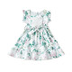 9M-4Y Toddler Girls Sleeveless Floral Casual Square Neck Belt Dresses  Girls Clothes   