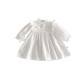3-24M Baby Girls White Long-Sleeved Baby Doll Collar Bodysuit Or Dresses Sisters Outfit  Baby Clothes   