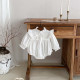 3-24M Baby Girls White Long-Sleeved Baby Doll Collar Bodysuit Or Dresses Sisters Outfit  Baby Clothes   