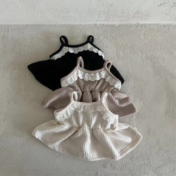 3-24M Baby Girls Lace Waist-Skimming Camisole Dresses  Baby Clothing   