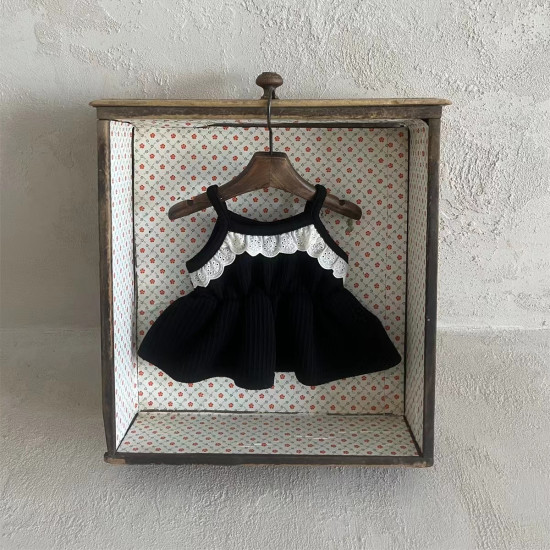 3-24M Baby Girls Lace Waist-Skimming Camisole Dresses  Baby Clothing   