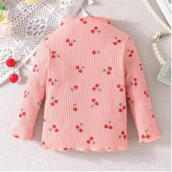 6M-3Y Baby Girls Cherry Print Tops Three-Piece Set  Baby Clothes   