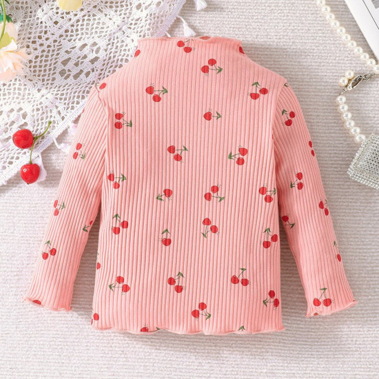 6M-3Y Baby Girls Cherry Print Tops Three-Piece Set  Baby Clothes   