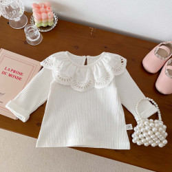 3-18M Baby Floral Bunny Print Doll Collar Bottoming Shirts  Baby Clothing   