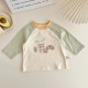 3-24M Baby Cartoon Animal Contrast Long Sleeve Tops  Baby Clothing   