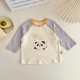 3-24M Baby Cartoon Animal Contrast Long Sleeve Tops  Baby Clothing   