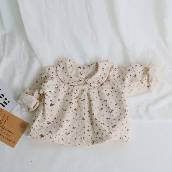 3-24M Baby Doll Lapel Floral Shirts  Baby Clothing   