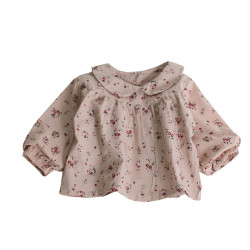 3-24M Baby Doll Lapel Floral Shirts  Baby Clothing   