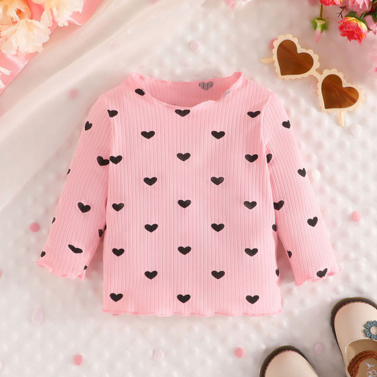 3-24M Baby Love Heart Ribbed 3-Pack Tops  Baby Clothing   