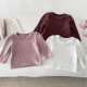 3-24M Baby Girls Solid Color Long Sleeve Ribbed T-Shirts  Baby Clothes   