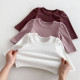 3-24M Baby Girls Solid Color Long Sleeve Ribbed T-Shirts  Baby Clothes   