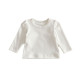 3-24M Baby Girls Solid Color Long Sleeve Ribbed T-Shirts  Baby Clothes   