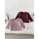 3-24M Baby Girls Solid Color Long Sleeve Ribbed T-Shirts  Baby Clothes   