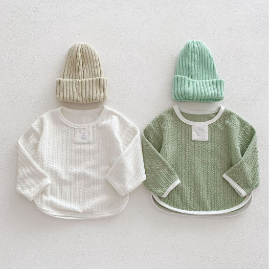 3-24M Baby Hemp Pattern Knit Tops  Baby Clothes   