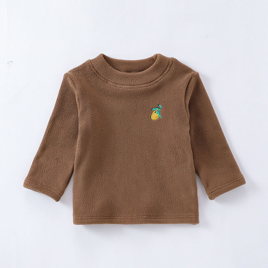 6-24M Baby Fruit Embroidery Half Turtleneck Long Sleeve Bottoming Tops  Baby Clothes   
