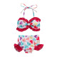 3-24M Baby Girls Valentine's Day Love Swimsuit Two-Piece Set  Baby Clothes   
