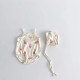 3-24M Baby Cartoon Love Print Sling One-Piece Swimsuit With Hat  Baby Clothes   