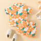 3-24M Baby Boys Floral Lapel Single Breasted Shirts And Shorts  Baby Clothing   