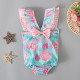 9M-3Y Baby Girl Sleeveless Floral Print Backless Bow One-Piece Swimsuit  Baby Clothes   