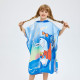 Microfiber Kids Bathrobe Print Quick Dry Soft Comfort Hooded Bath Towel Wearable Swimming Bath Towel  