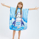 Microfiber Kids Bathrobe Print Quick Dry Soft Comfort Hooded Bath Towel Wearable Swimming Bath Towel  