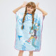 Microfiber Kids Bathrobe Print Quick Dry Soft Comfort Hooded Bath Towel Wearable Swimming Bath Towel  