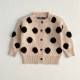 3-24M Baby Knitted Jacquard Polka Dots Sweater Cardigan  Baby Clothes   