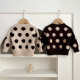 3-24M Baby Knitted Jacquard Polka Dots Sweater Cardigan  Baby Clothes   