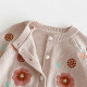 3-24M Baby Girls Embroidered Sweater Knitted Cardigan  Baby Clothing   