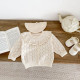 3-24M Baby Girls Hollow Knitted Ruffle Collar Sweater Cardigan  Baby Clothing   