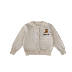 3-24M Baby Cardigan Bear Embroidered Sweater  Baby Clothes   