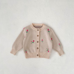 3-24M Baby Floral Jacquard Knit Cardigan Sweater  Baby Clothes   